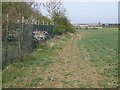 Boundary fence next to distribution centre