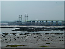 ST5385 : M4 Motorway crossing the Severn Estuary by Anthony O'Neil