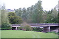 The bridge carrying the A458 over Afon Banwy