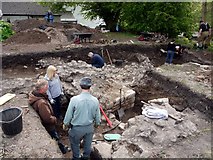 NY9038 : Archaeological excavation at Westgate 'Castle' by Andrew Curtis