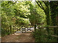 TM2546 : Entrance into Walk Farm Private Woodland by Geographer