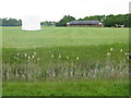 Cricket field and sports pavilion at Stretton