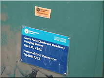 TQ4172 : Sign on the Grove Park (Chinbrook Meadows) Gauging Station by Mike Quinn