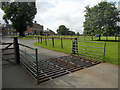 Cattle grid at the entrance to Kinlet Hall