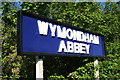 Wymondham Abbey station running in board