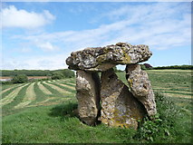 ST1072 : St Lythans burial chamber from the rear by Jeremy Bolwell