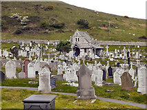 SH7683 : St Tudno's Cemetery and Chapel by David Dixon