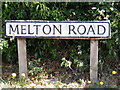 Melton Road sign