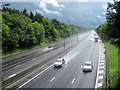 Slow Down - Spray. M5 Motorway Looking South From Lye Close Lane Bridge