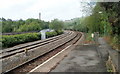 Sharp curve beyond Trehafod railway station