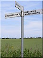 TG0327 : Roadsign on Skitfield Road by Geographer