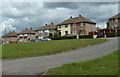 Grassy area and houses, Mastin Moor