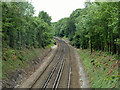 Railway south of Purley Downs Road