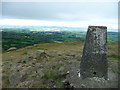 SO5977 : Titterstone Clee Hill summit trig point by Jeremy Bolwell