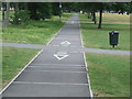 TQ2874 : Cycle path on Clapham Common by Malc McDonald