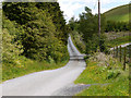 Minor road heading for Tylwch