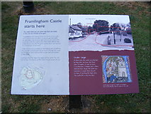 TM2863 : Sign at Framlingham Castle by Geographer