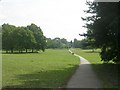 Footpath across Horsforth Park - viewed from Park Drive