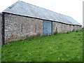 SO0029 : Barns at Y Gaer, Brecon Roman fort by Jeremy Bolwell