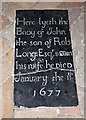 St Peter, Reymerston - Ledger slab