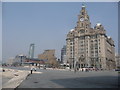 SJ3390 : Liverpool: Royal Liver Building and modern offices by Chris Downer