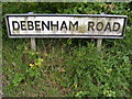 Debenham Road sign