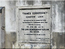 SP4808 : Inscription at Godstow Lock by David Tyers