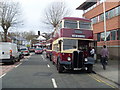Two preserved Reading buses in Caversham Road (1)