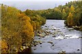 River Tummel, an outflow of Loch Rannoch, a mile from entering Loch Tummel to the east