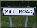 Mill Road sign