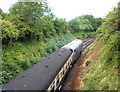 D832 Onslaught, passes Bilbrook with a train for Minehead