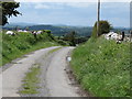 The crest of a hill on the Mearne Road