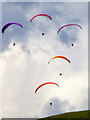 SU0863 : Paragliders over Clifford Hill by Maigheach-gheal