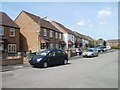 Houses at the southern edge of Bideford Road Newport