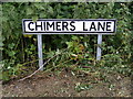 TM2456 : Chimers Lane sign by Geographer
