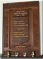 Roll of Honour in Whitton Church