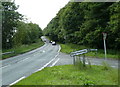 SK3467 : A632 Matlock Road junction at Slatepit Dale by Andrew Hill