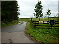 The entrance to Camm Grange Farm, on the A170