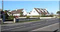 View across the A2 towards Sea View Heights, Ballymartin