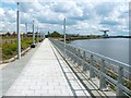 NS4870 : Walkway beside the River Clyde by Lairich Rig