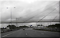 M60 passing under footbridge by Sale Water Park