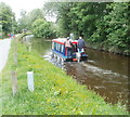 Narrowboat on the canal, Brecon