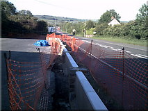 SN1710 : New Wall being built at Llanteg Village Hall by welshbabe