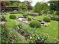 Formal garden at Newbrough Lodge