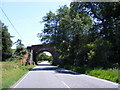 TL9664 : A1088 Ixworth Road and the railway bridge by Geographer