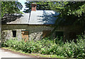 Disused quarry building near Grinshill