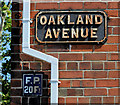 J3774 : Oakland Avenue sign, Belfast by Albert Bridge