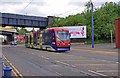 Midland Metro tram no. 06 in Bilston Road, Wolverhampton