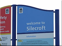 SD1281 : Silecroft 'Safe Beach Award' notice by Martin Wood