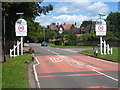 Speed restriction warning at the entrance to Datchet village